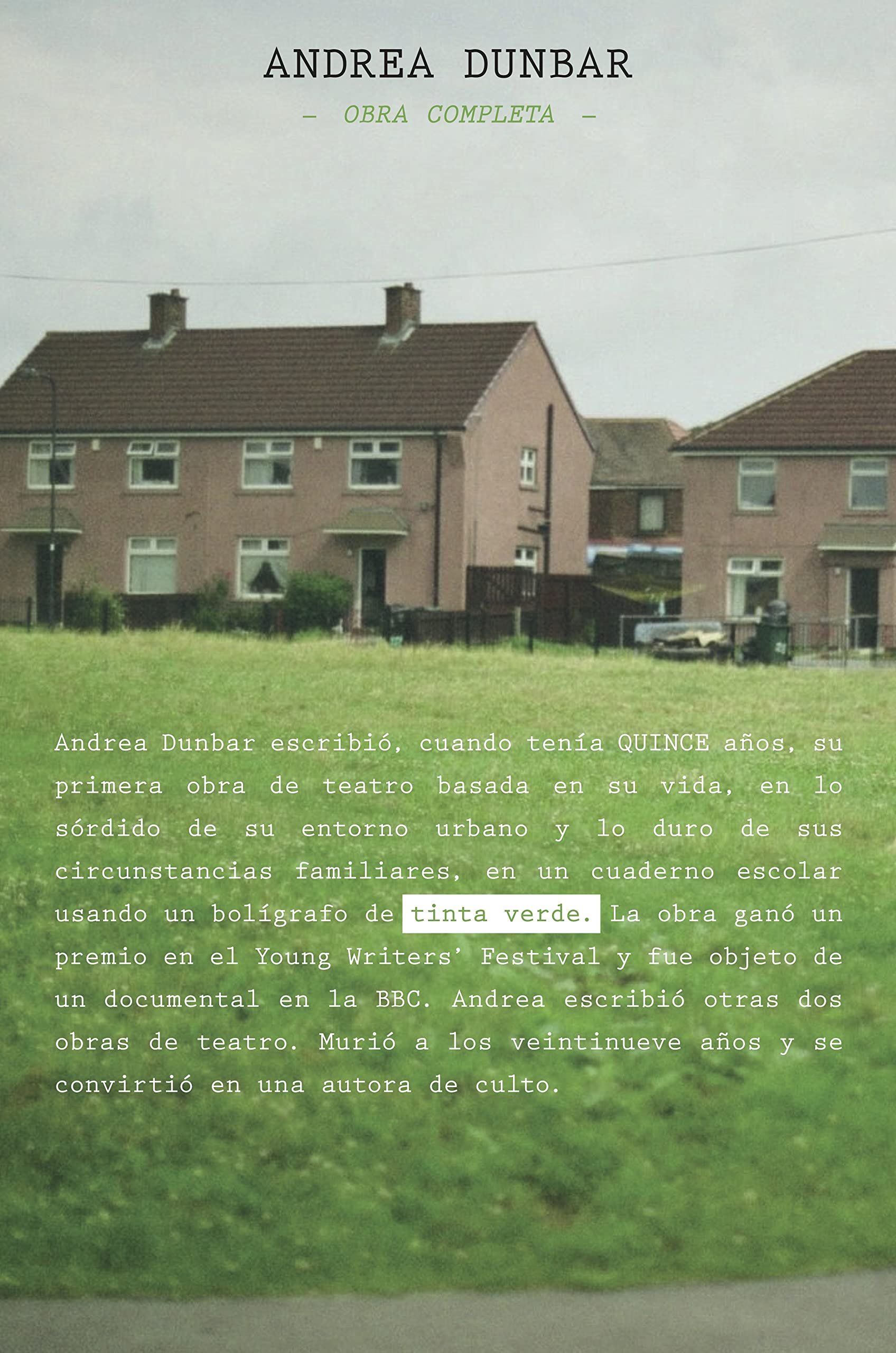 Portada de Andrea Dunbar. Obra completa, de Andrea Dunbar