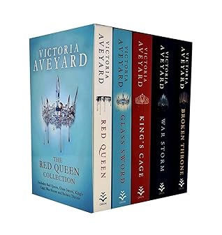 Victoria Aveyard Red Queen Series Collection 5 Books Set (Red Queen, Glass Sword, King's Cage, War Storm & Broken Throne)