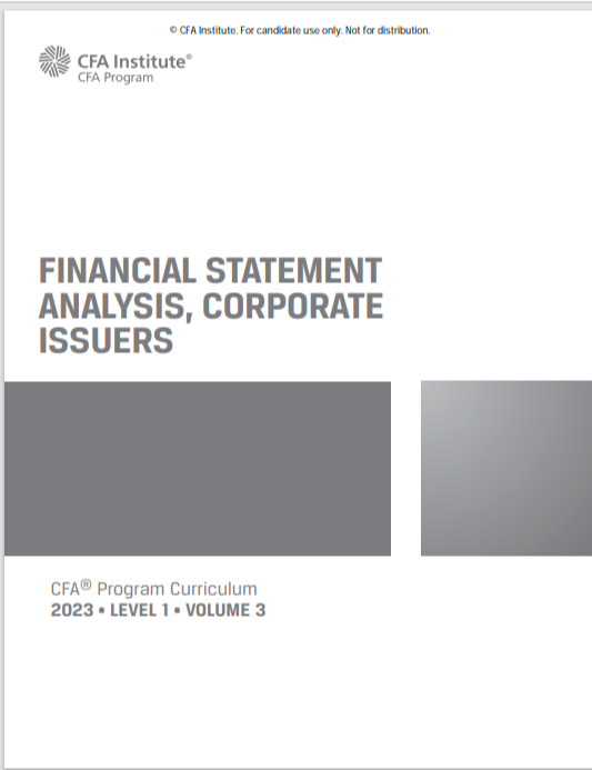 Financial Statement Analysis, Corporate Issuers (CFA 2023 Level 1, #3)