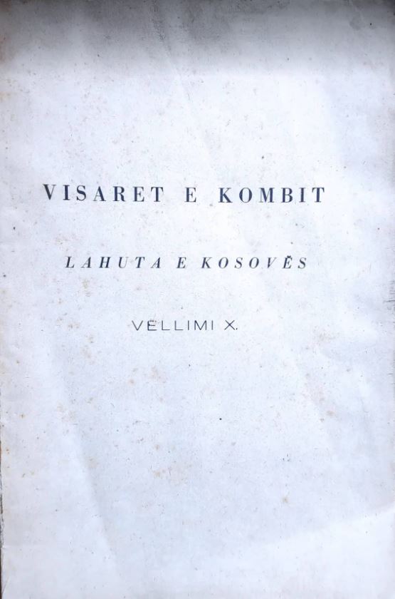 Visaret e Kombit : Lahuta e Kosovës