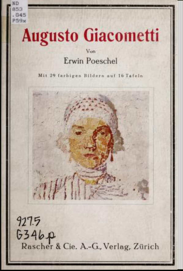 Augusto Giacometti by Poeschel, Erwin,