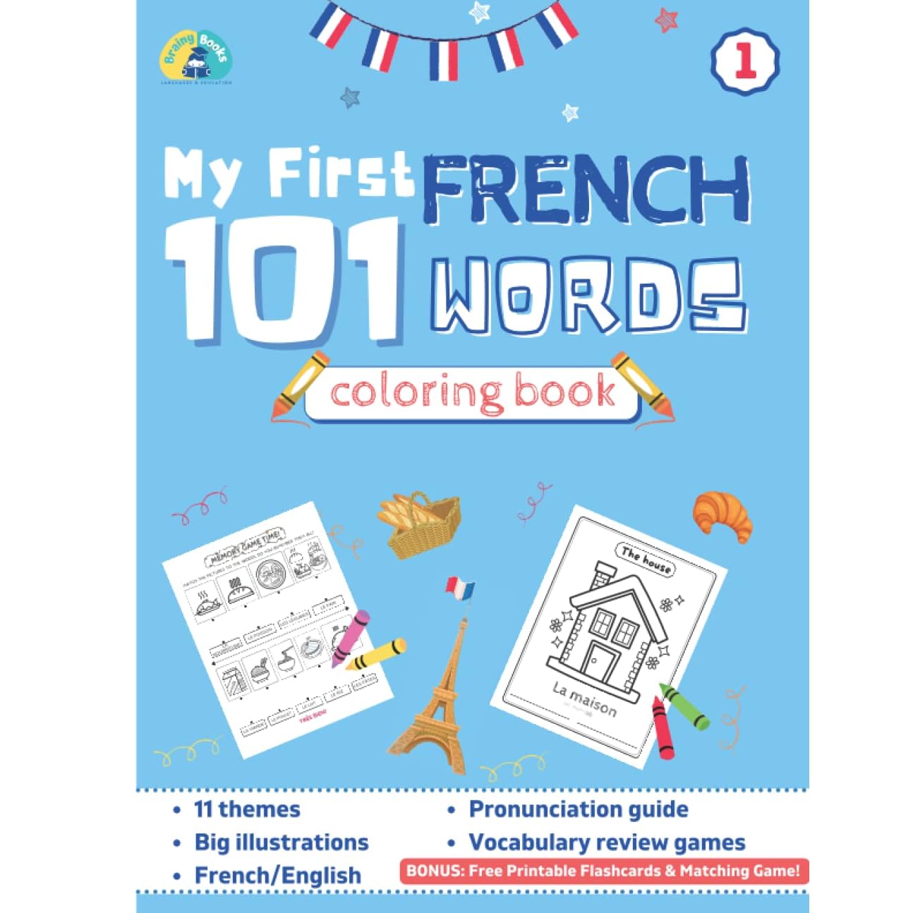 My First 101 French Words Coloring Book by Imane Diouri
