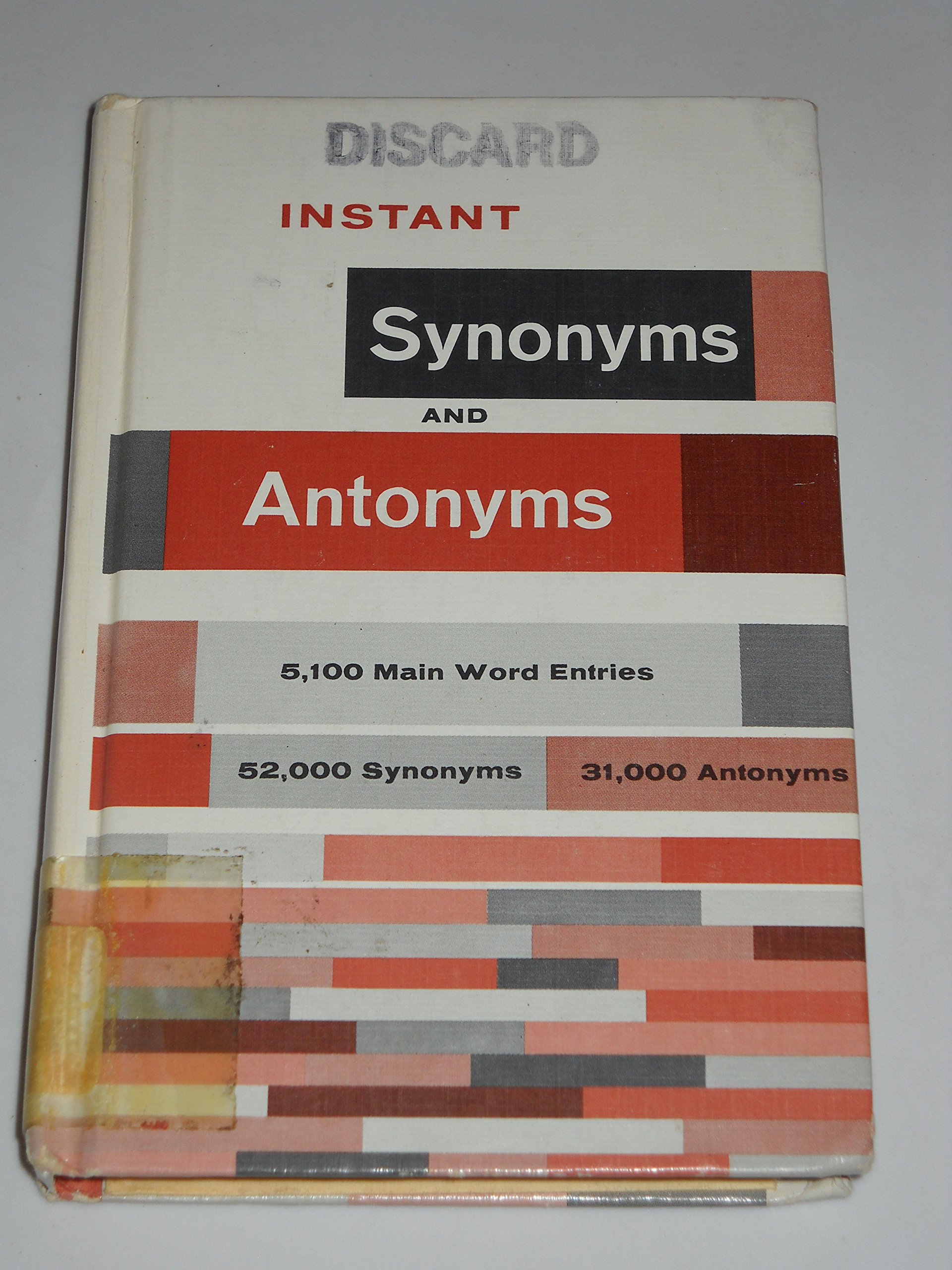Instant Synonyms and Antonyms (Hardcover)