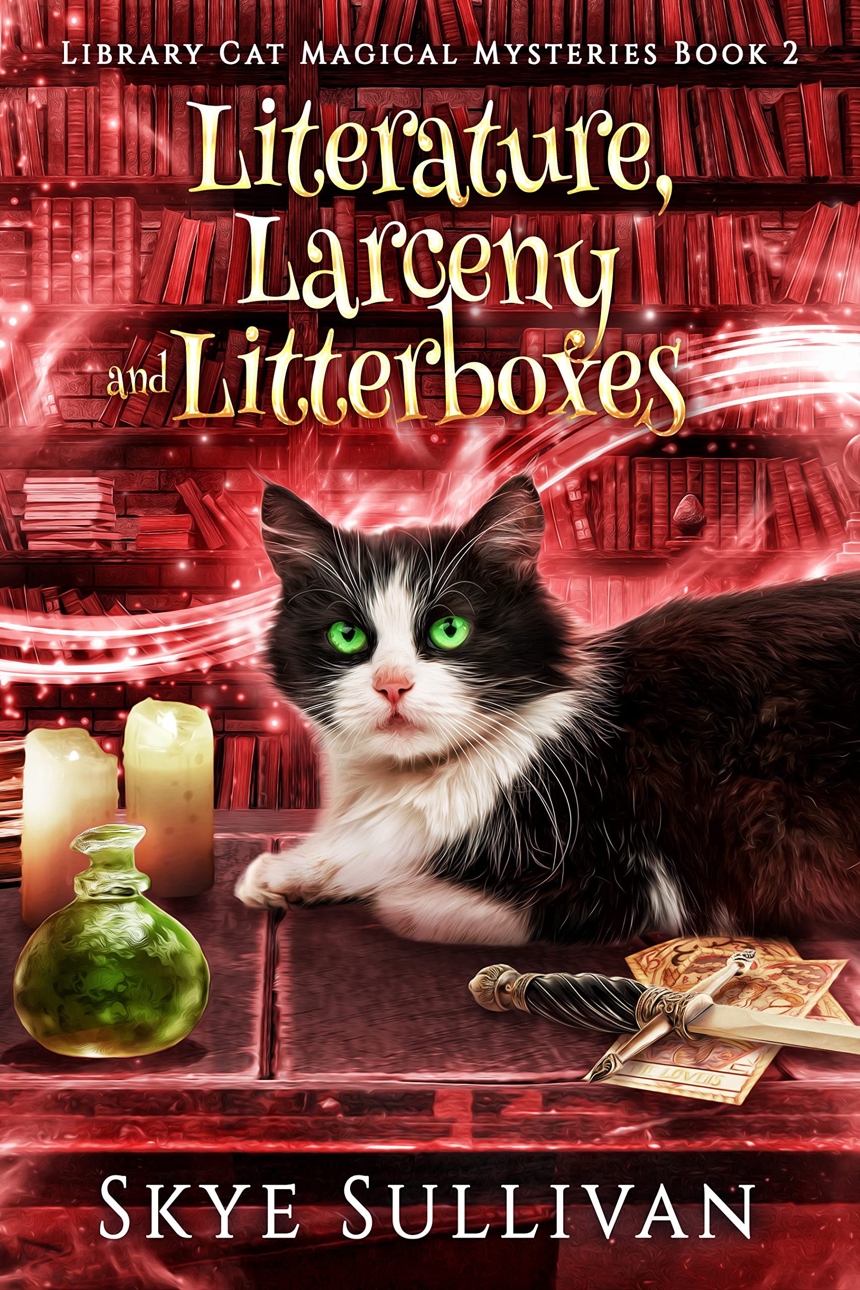 Literature, Larceny and Litterboxes (Library Cat Magical Mysteries, #2)
