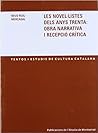 Les novel·listes dels anys trenta: obra narrativa i recepció crítica