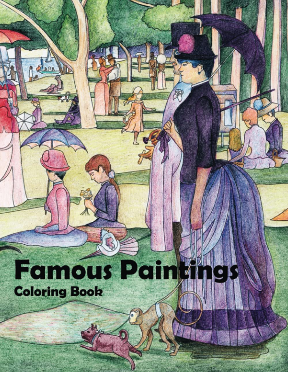 Famous Paintings Coloring Book: 24 Classics to Color Including Monet, Seurat, Pissarro, Klimt, Munch, Vermeer, Gauguin, Botticelli, Da Vinci, Picasso and More. The Perfect Gift for Art Lovers. (Paperback)