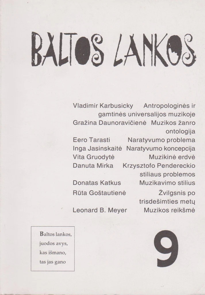 Baltos lankos, Nr. 9