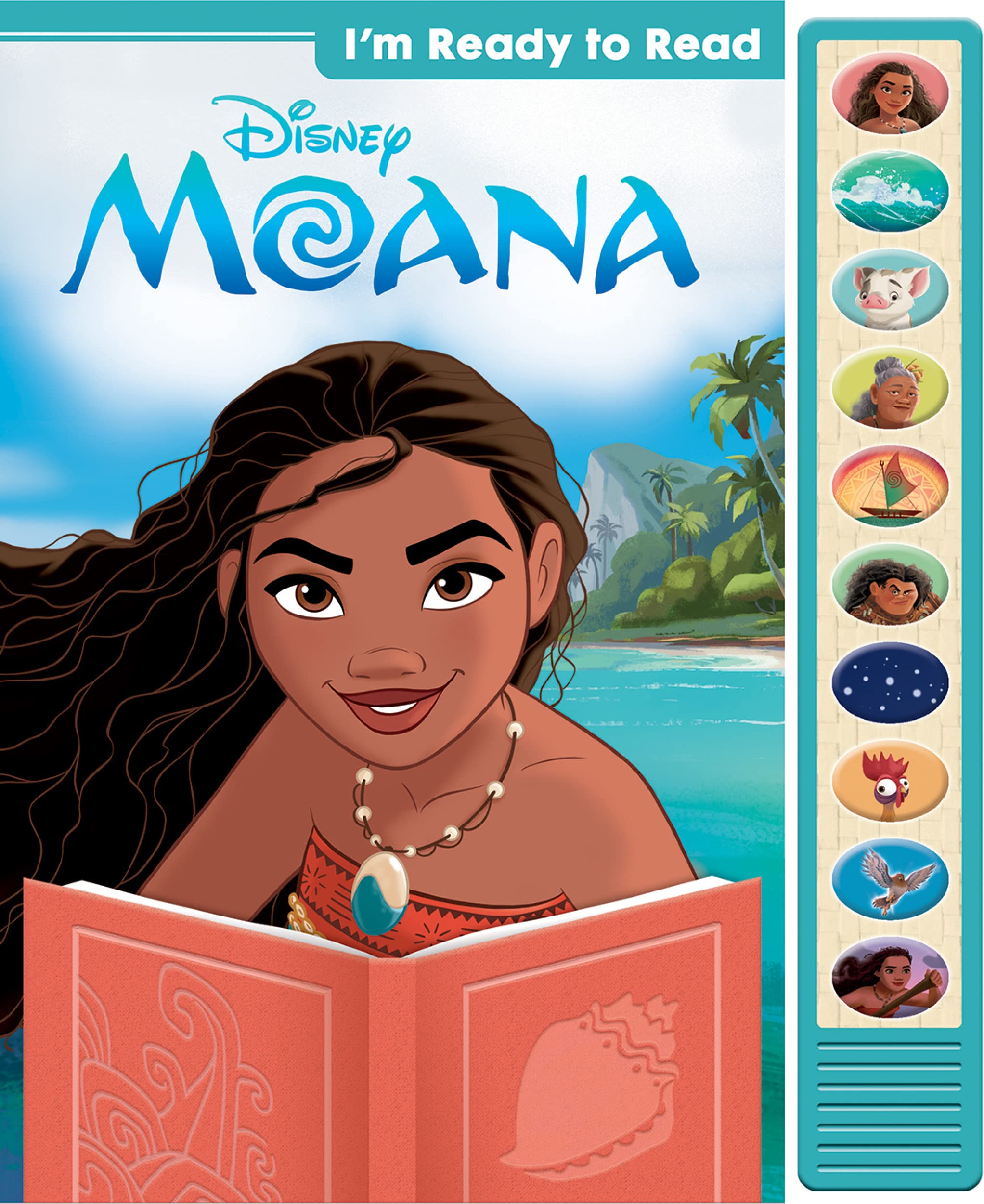 Disney Moana - I'm Ready to Read with Moana Interactive Read-Along Sound Book - Great for Early Readers - PI Kids (Hardcover)