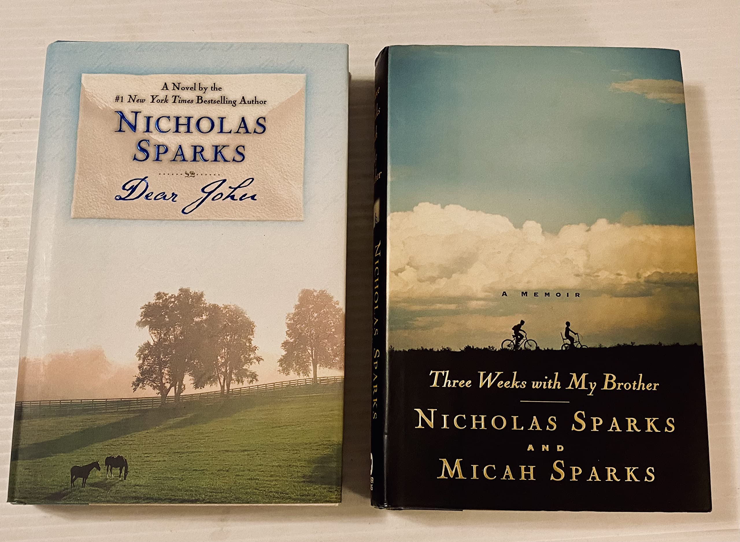 2 Nicholas Sparks Books! 1) The Last Song 2) Three Weeks With My Brother (Hardcover)