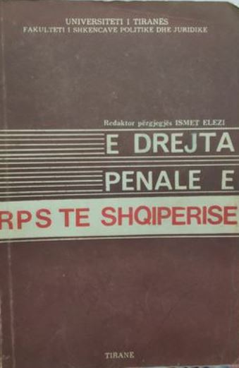 E drejta penale e RPSSH : pjesa e posaçme