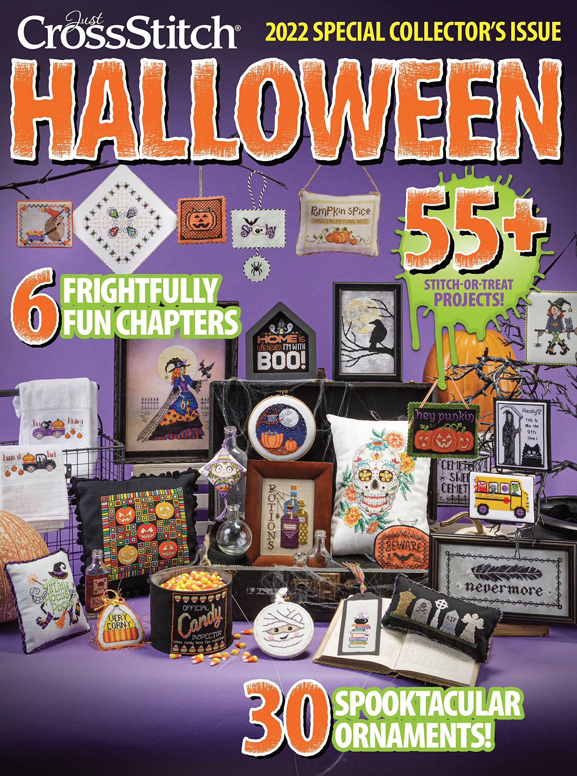 Just CrossStitch Halloween Magazine | 55+ Stitch-Or-Treat Projects! | 6 Frightfully Fun Chapters | 116 pages | 2022 | (Kindle Edition)