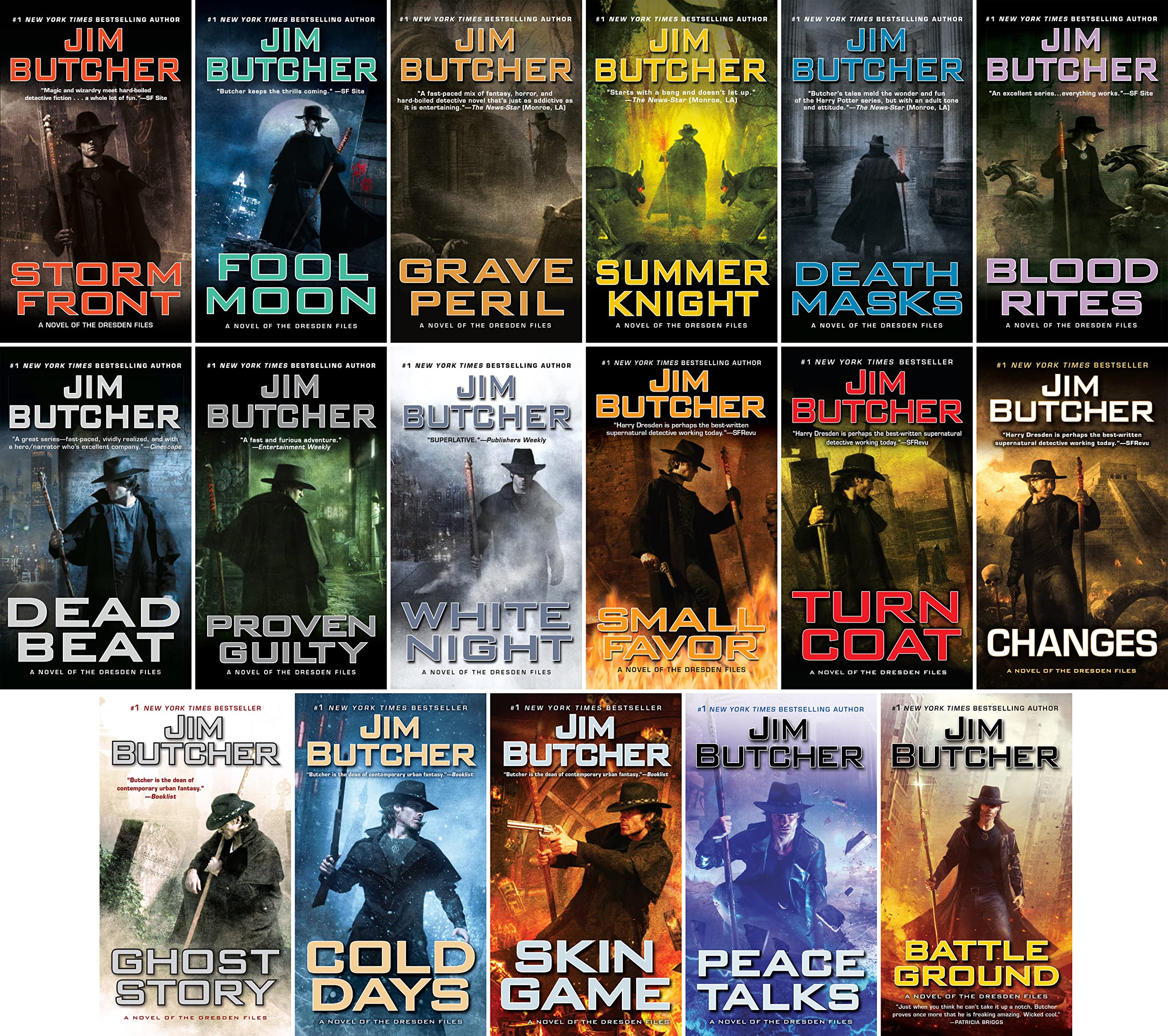 The Dresden Files Books 1-17 (Mass Market Paperback)