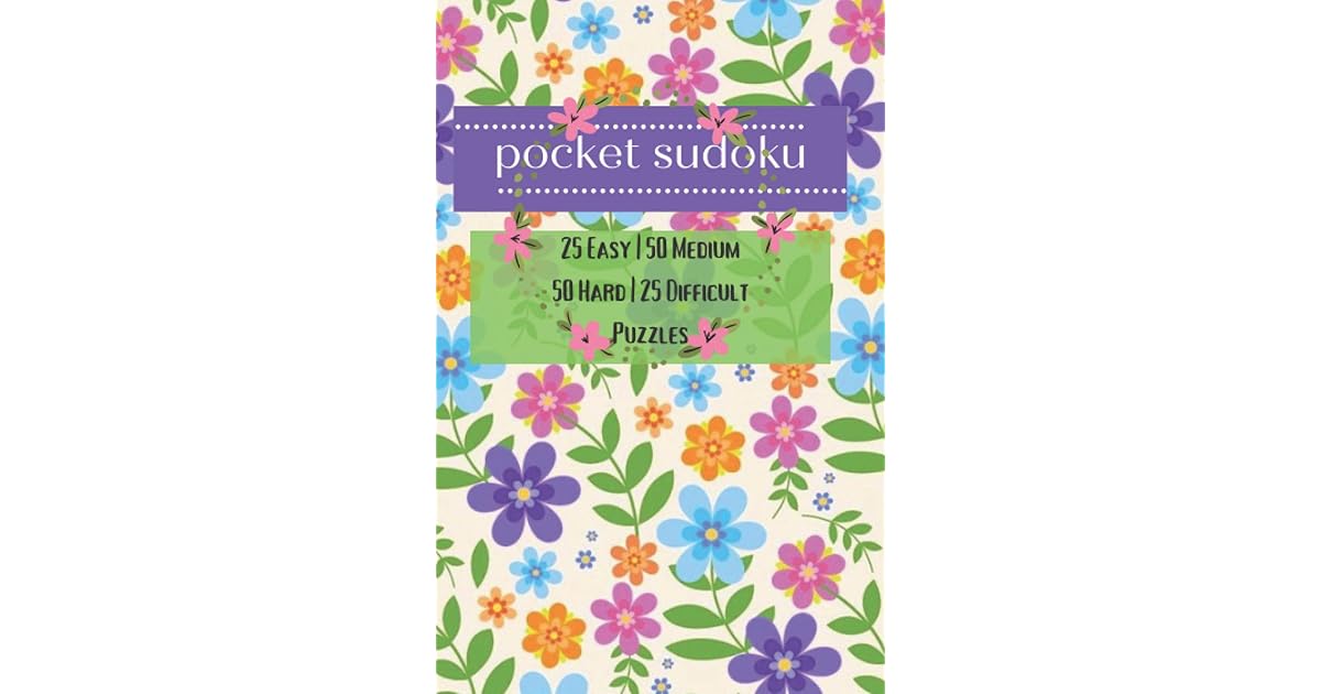 Pocket Sudoku 25 Easy 50 Medium 50 Hard 25 Difficult Puzzles Cute 