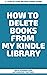 How To Delete Books From My...
