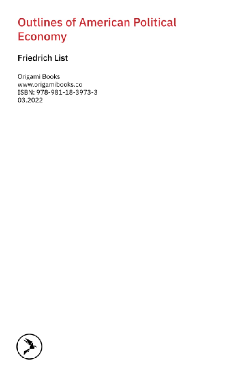 Outlines of American Political Economy (Paperback)