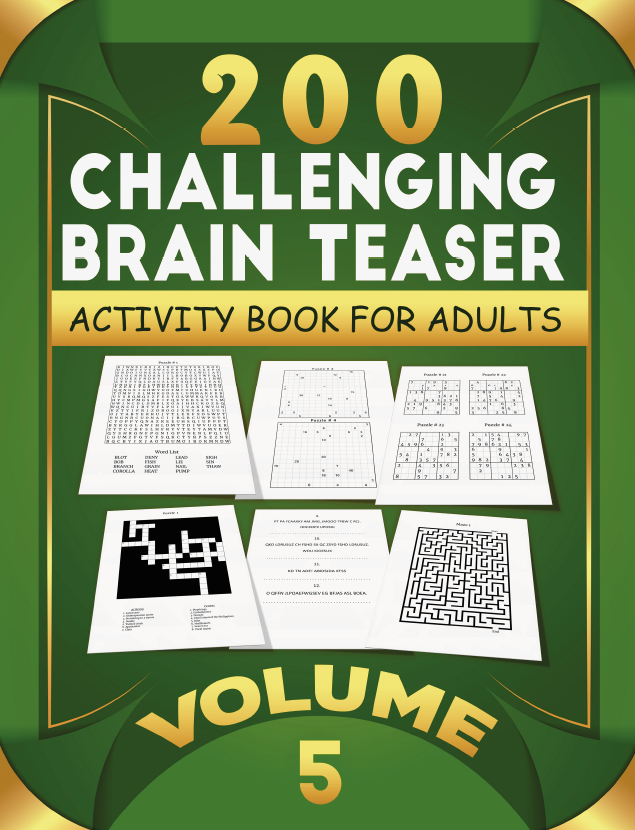 Puzzles Real Fun Family Brain Mixed Puzzle Games Crosswords Sudoku Logic & Math Mazes Cryptograms Word Searches & More Vol 5