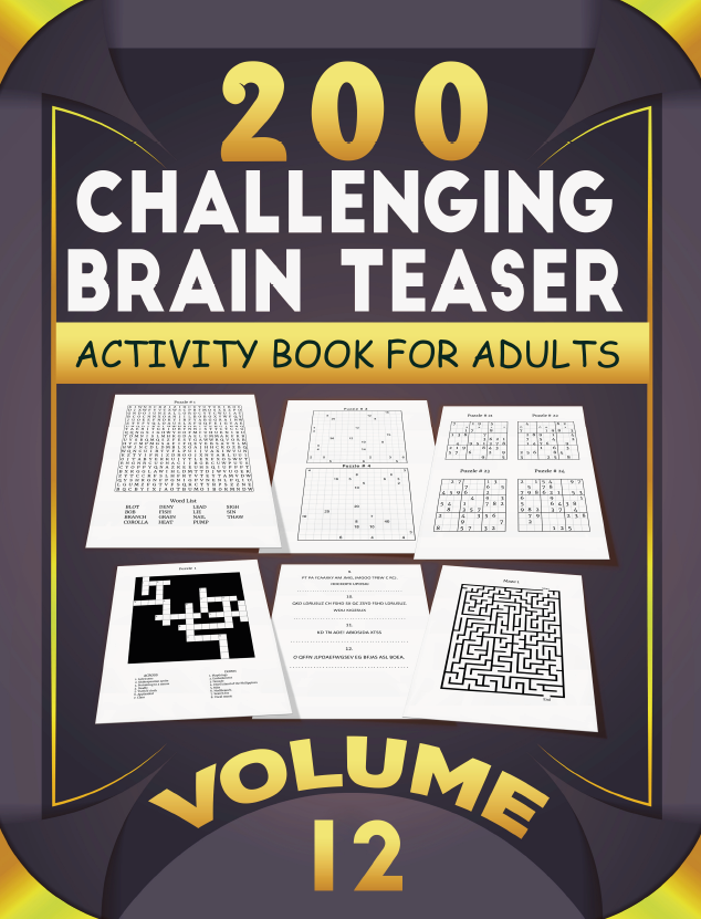 Puzzles Real Fun Family Brain Mixed Puzzle Games Crosswords Sudoku Logic & Math Mazes Cryptograms Word Searches & More Vol 12