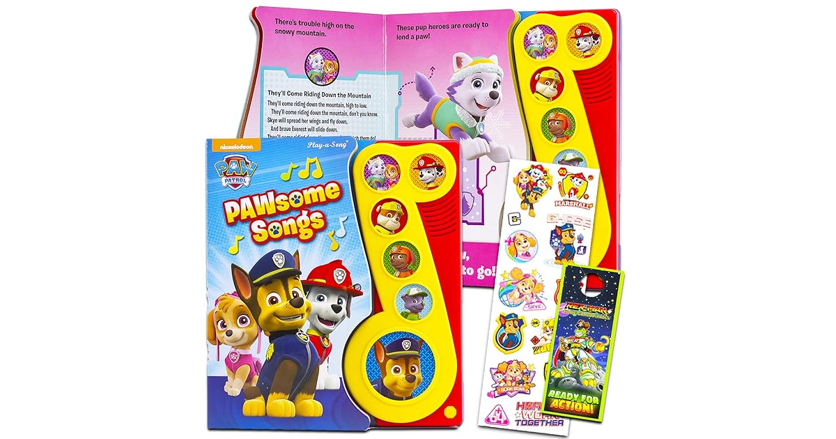 Paw Patrol Musical Book Bundle with Paw Patrol Interactive Sing and