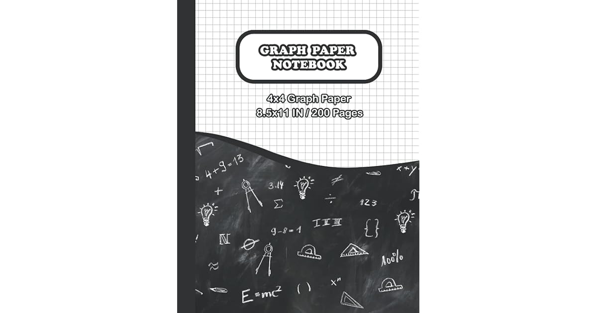 Composition notebook graph paper Quad Ruled Paper 4 squares per inch