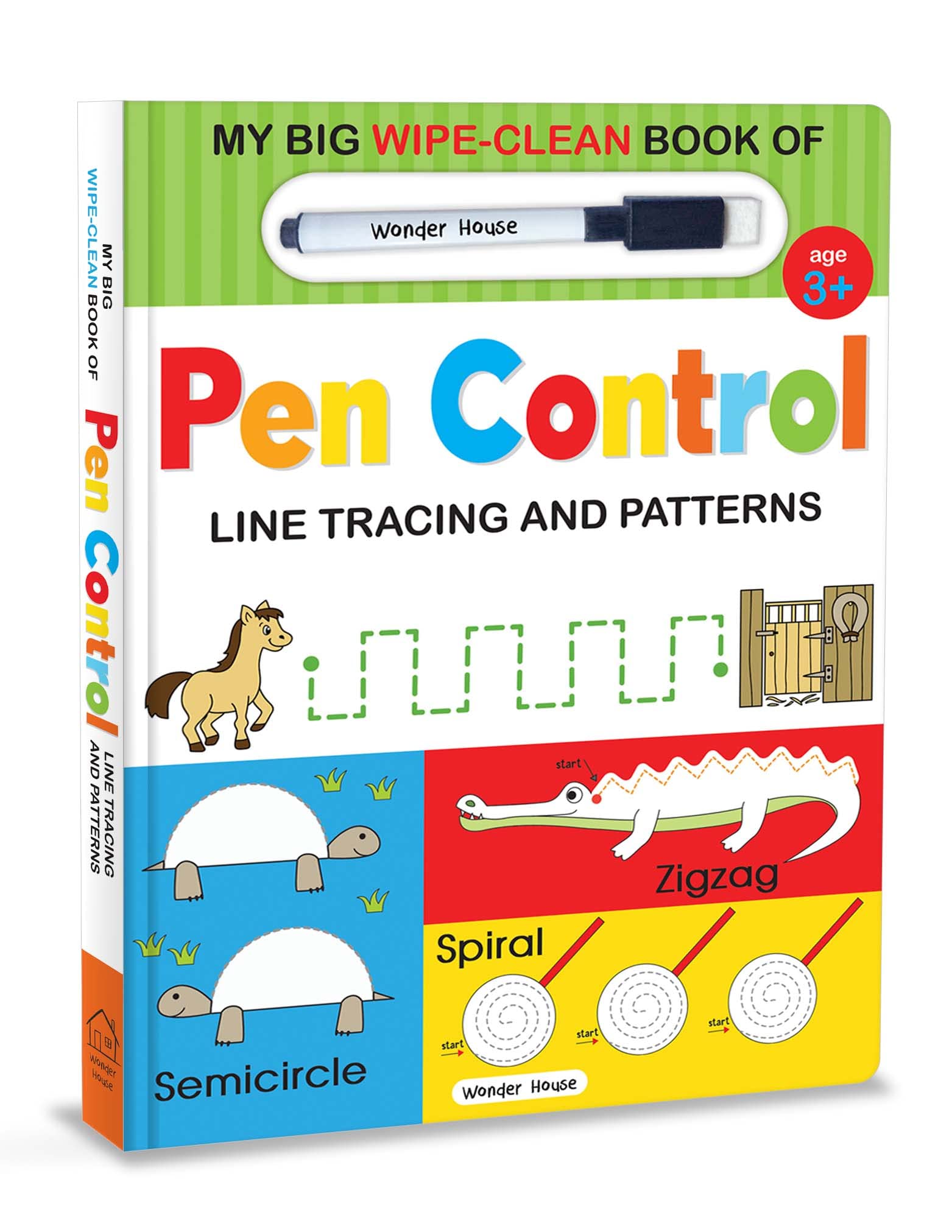 My Big Wipe And Clean Book of Pen Control for Kids : Line Tracing And Patterns (Board book)