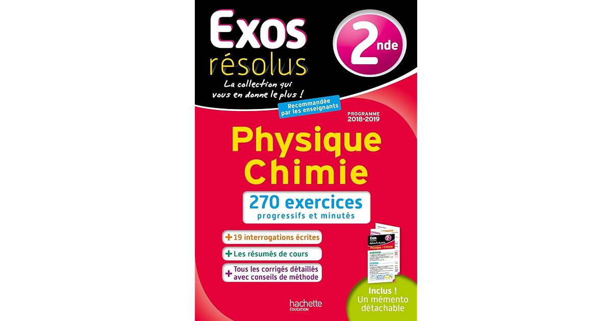 Exos Résolus Physique Chimie 2nde by Jean-Marie Belieres