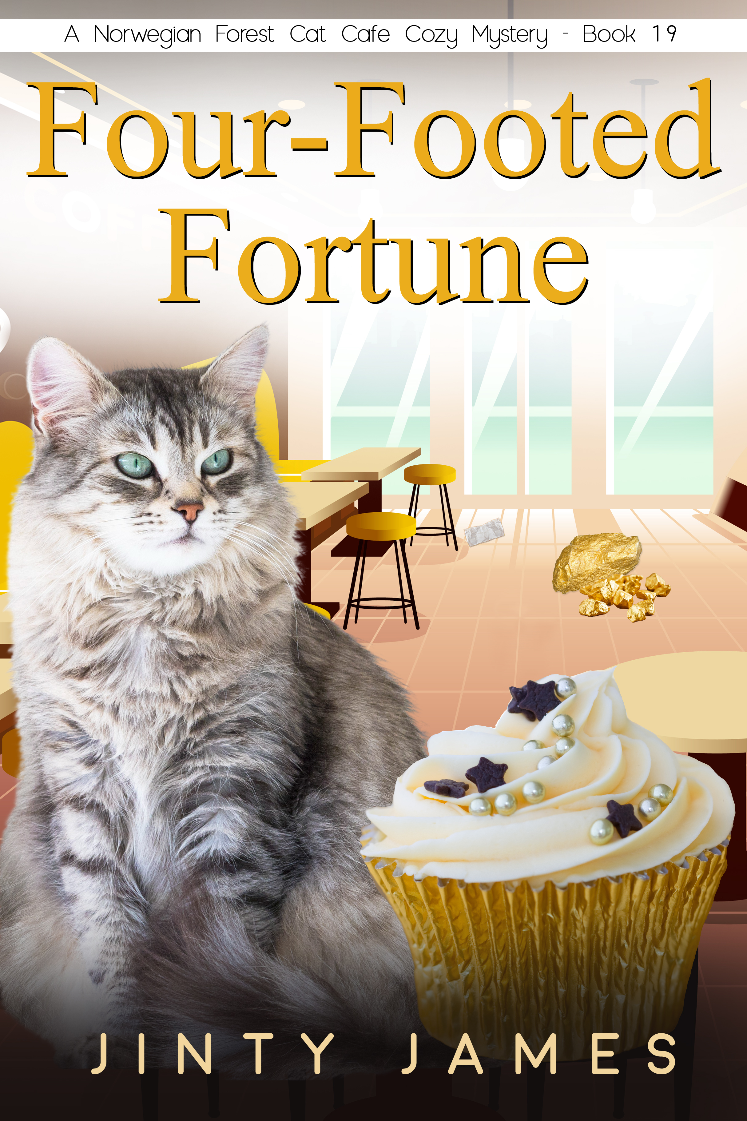 Four-Footed Fortune (Norwegian Forest Cat Café Cozy Mystery, #19)