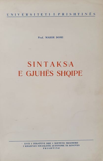 Sintaksa e gjuhës shqipe