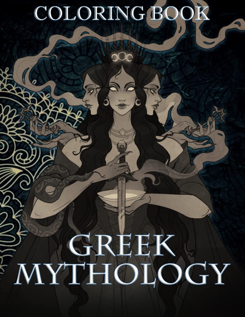 Greek Mythology Coloring Book: 100+ Unique Designs Featuring Greek, Norse, Celtic, Wicca Pagan, Egyptian, African, Japanese, ... for Kids and Adults To Stress Relief & Relaxation (Paperback)