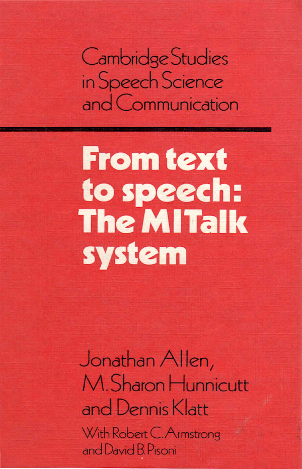 From Text to Speech: The MITalk System