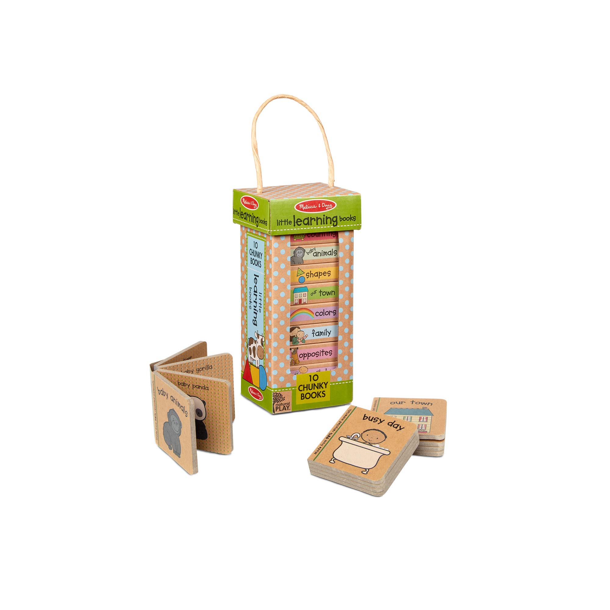Melissa & Doug Children's Book - Natural Play Book Tower: Little Learning Books (Board book)