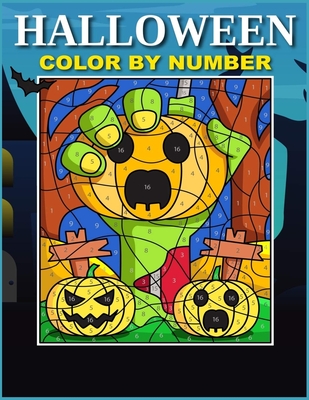Halloween Color By Number: Easy Coloring Book for Kids Ages 4-8