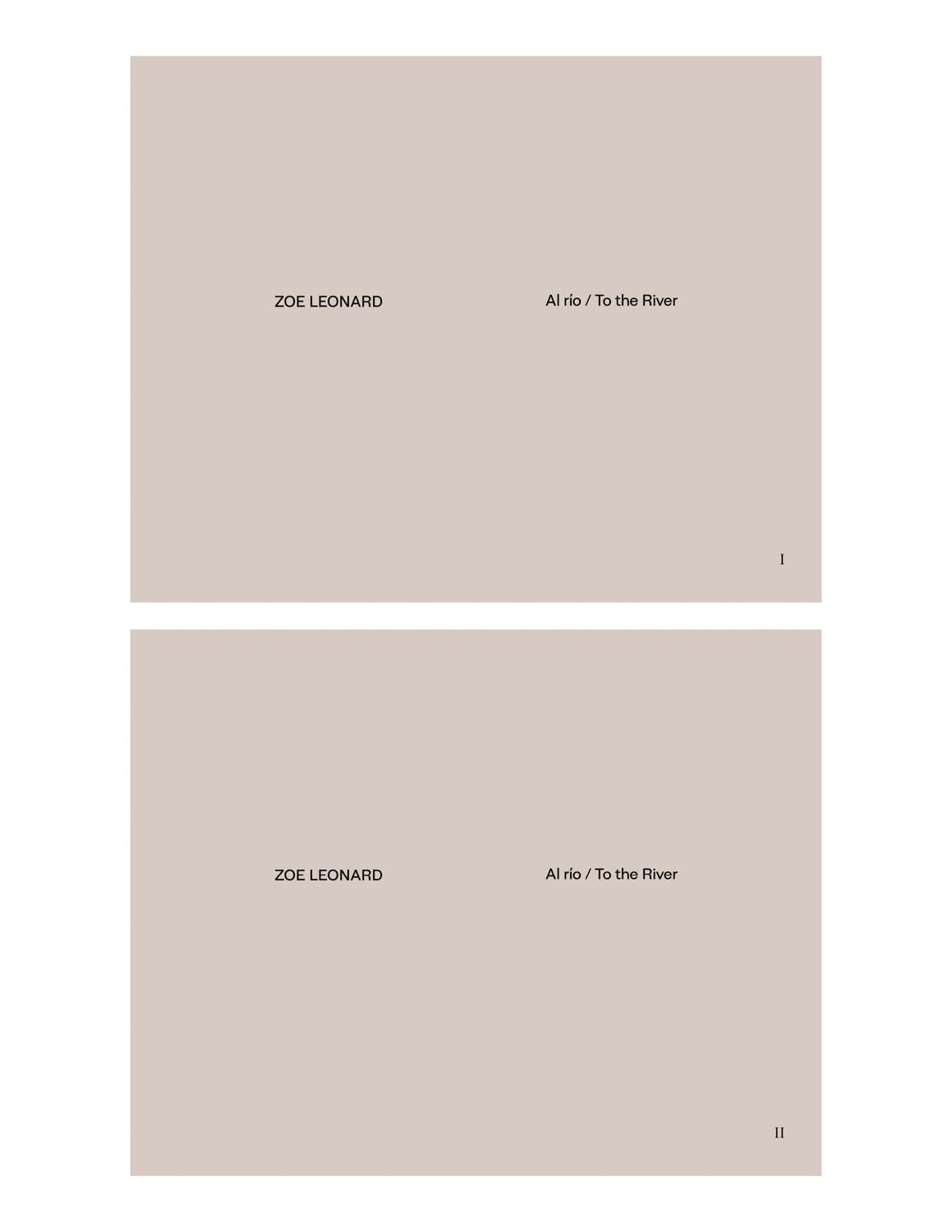 Zoe Leonard: Al río / To the River (Paperback)