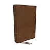 NKJV, Interleaved Bible, Journal Edition, Genuine Leather, Brown, Red Letter, Comfort Print: The Ultimate Bible Journaling Experience