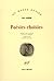 Poésies choisies
