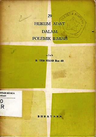 Hukum Adat dalam Polemik Ilmiah