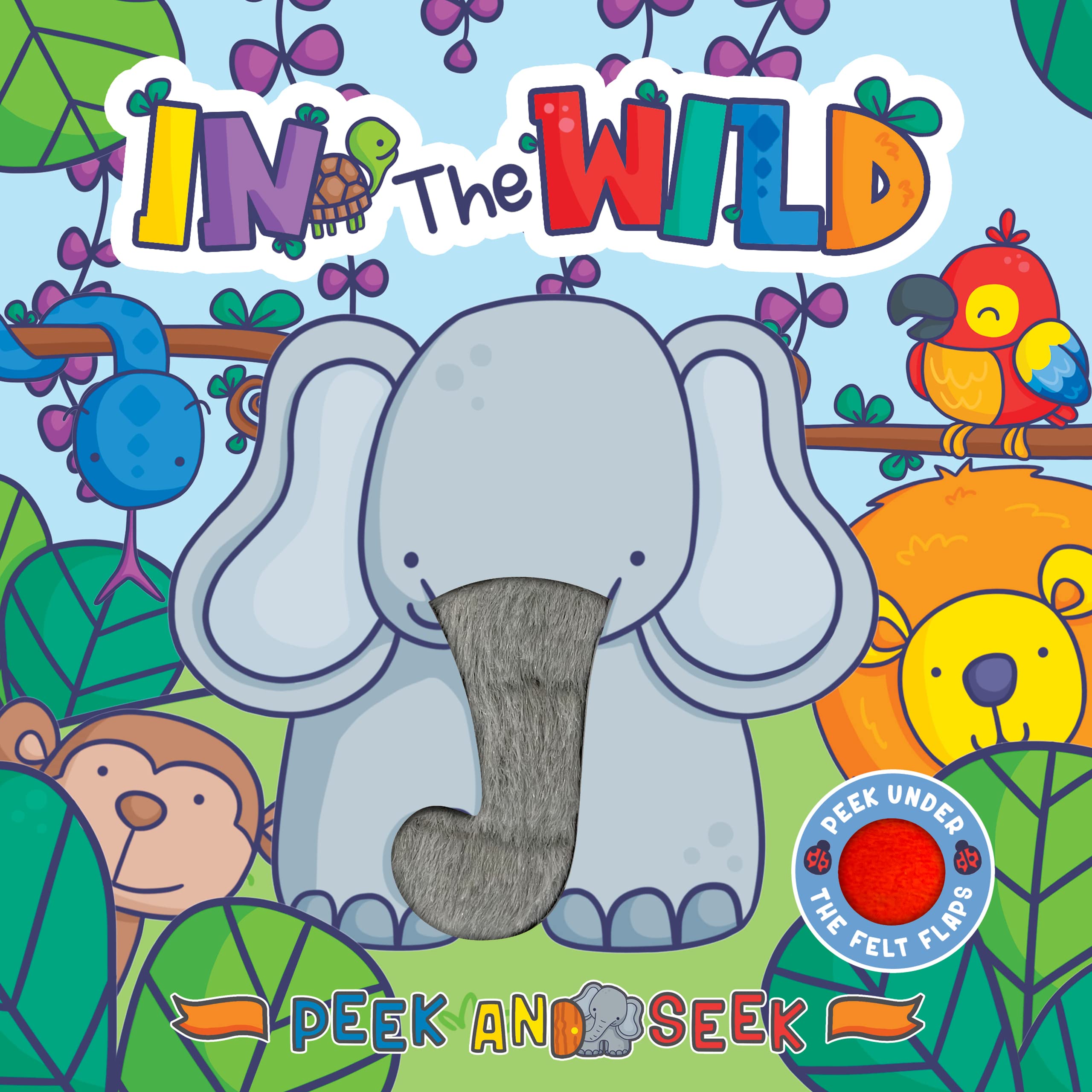Little Hippo Books Peek and Seek - In the Wild - Children's Sensory Touch and Feel Board Book with Lift-the-Flap Felt Pieces (Board book)