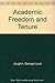 Academic Freedom and Tenure: A Handbook of the American Association of University Professors