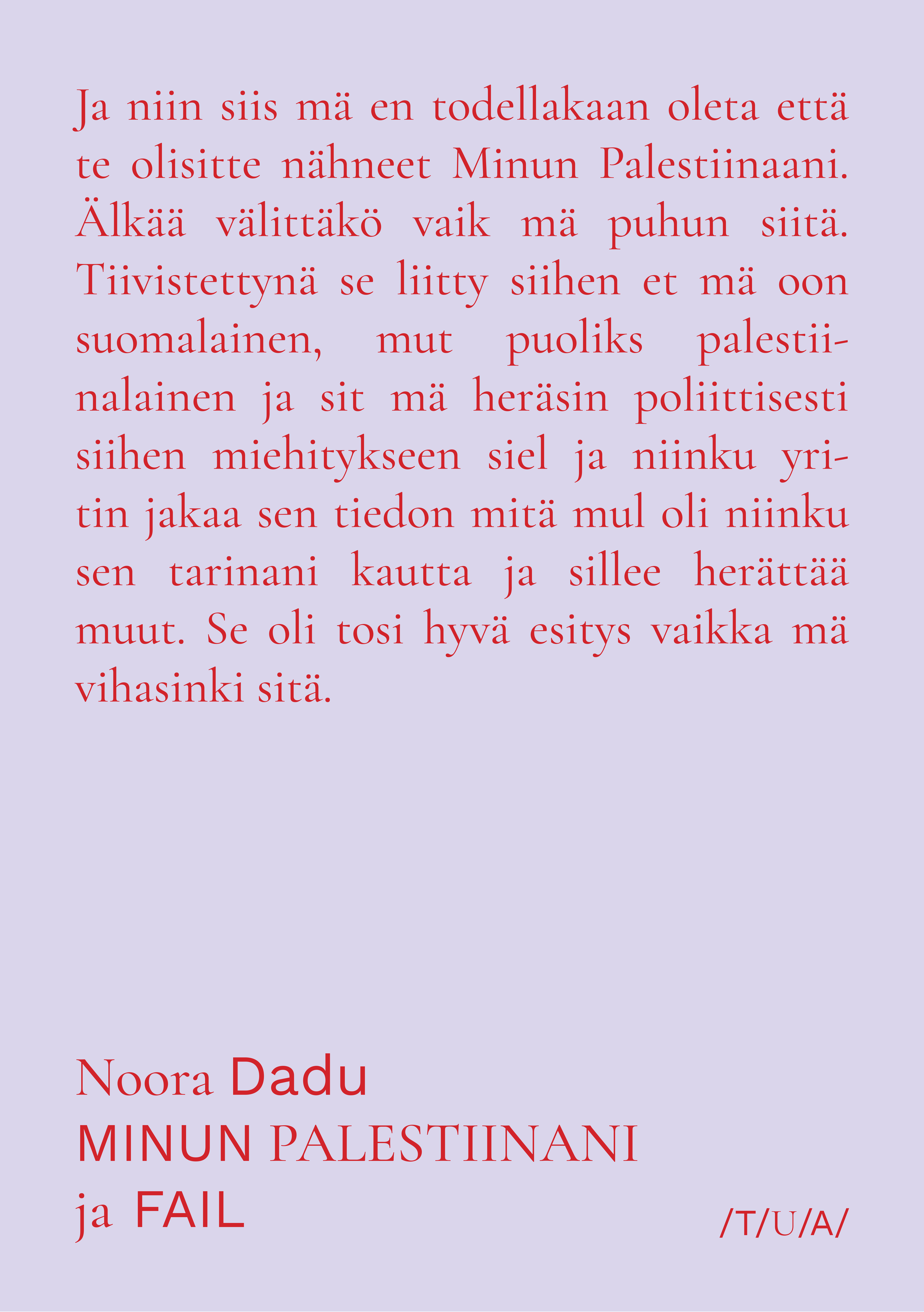 Minun Palestiinani ja Fail (Paperback)