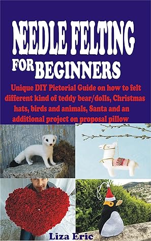 NEEDLE FELTING FOR BEGINNERS: Unique DIY Pictorial Guide on how to felt different kind of teddy bear/dolls, Christmas hats, birds and animals, Santa and an additional project on proposal pillow