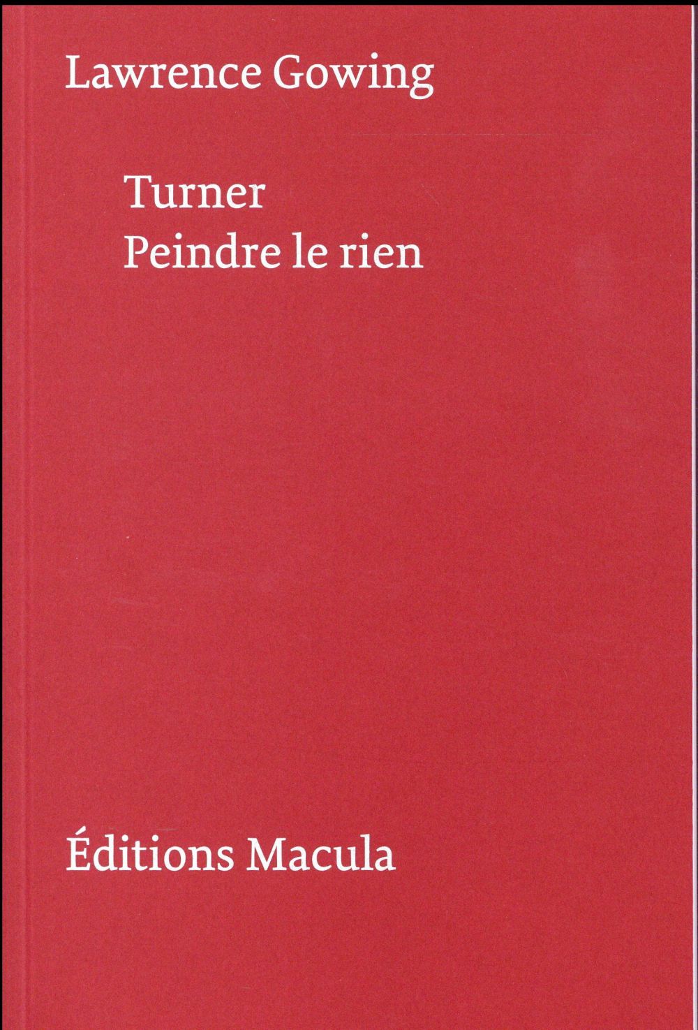 Turner: Peindre le rien (Paperback)