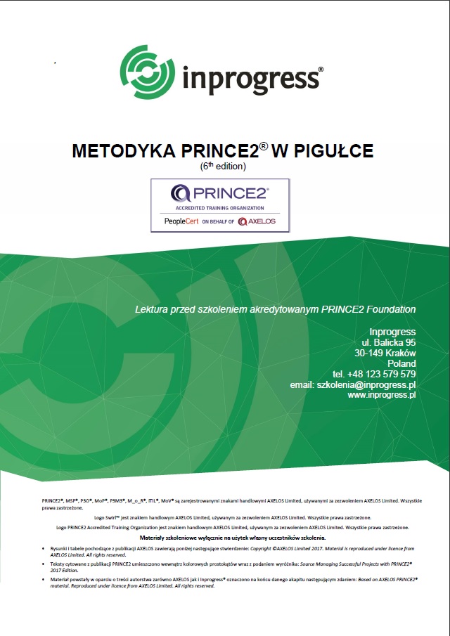 METODYKA PRINCE2 W PIGUŁCE (6th edition)