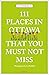 111 Places in Ottawa That You Must Not Miss