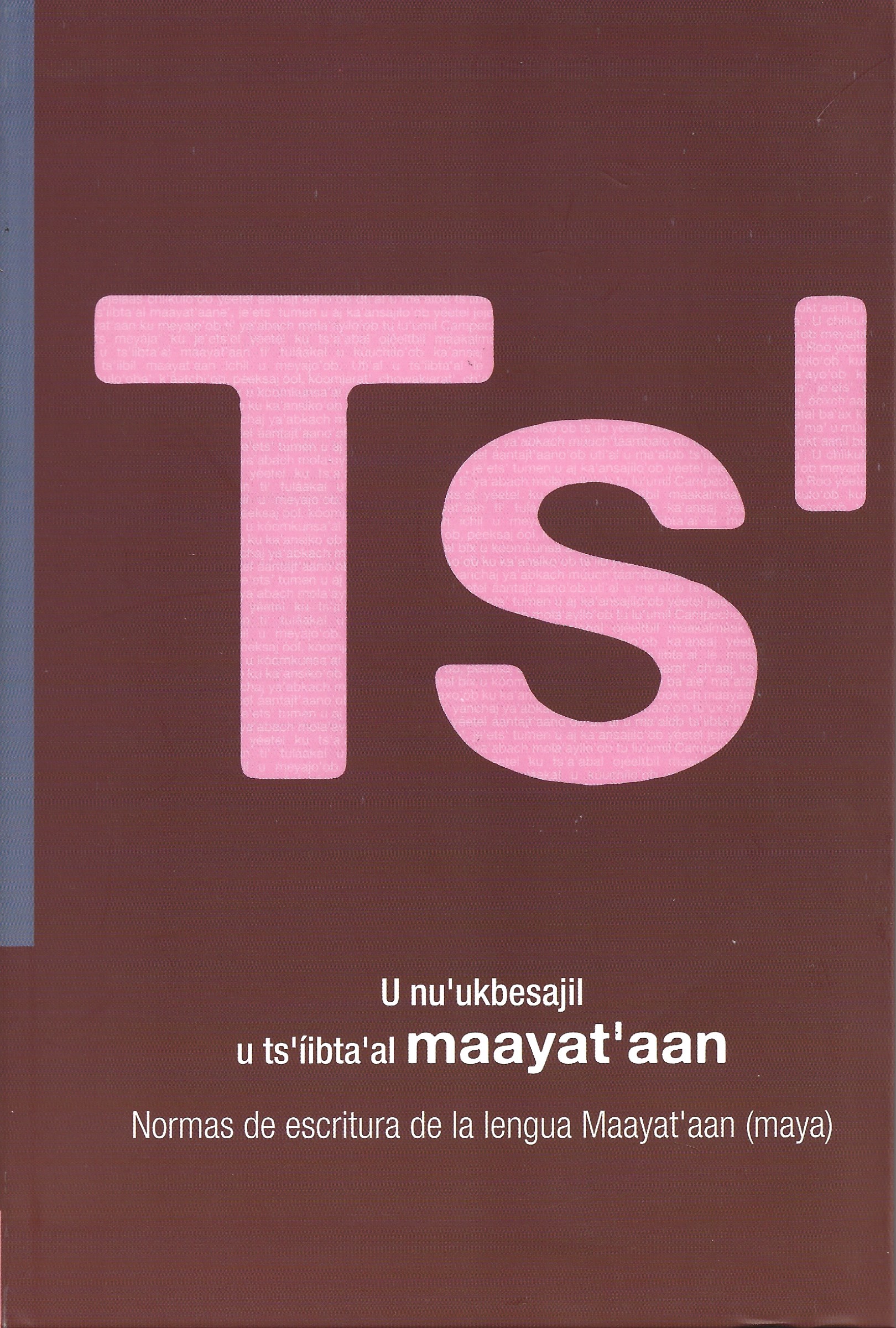 U nu'ukbesajil u ts'íibta'al maayat'aan. Normas de escritura de la lengua maayat'aan
