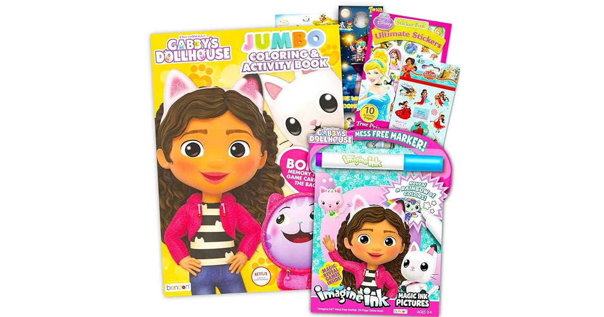 Gabby's Dollhouse Coloring Books for Girls ~ Bundle with Gabby's