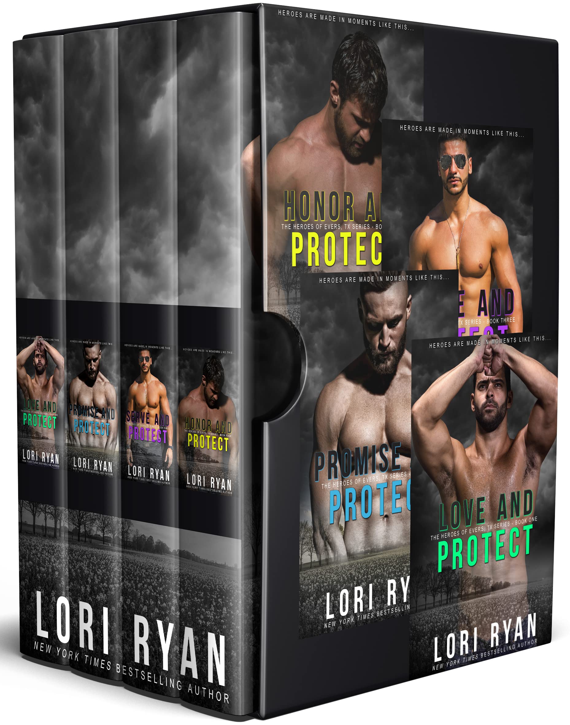 Heroes of Evers, Texas, Books 1 - 4: Love and Protect, Promise and Protect, Serve and Protect, Honor and Protect (Heroes of Evers, TX Book 8)
