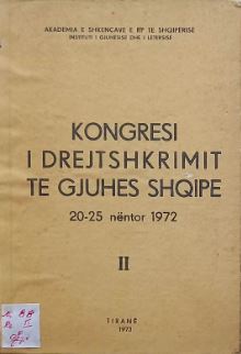 Kongresi i drejtshkrimit të gjuhës shqipe : 20-25 nëntor 1972 : 2