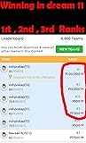 winning in dream 11 1st , 2nd , 3rd ranks : my experience and tips winning in dream 11 1st , 2nd , 3rd ranks : my experience and tips