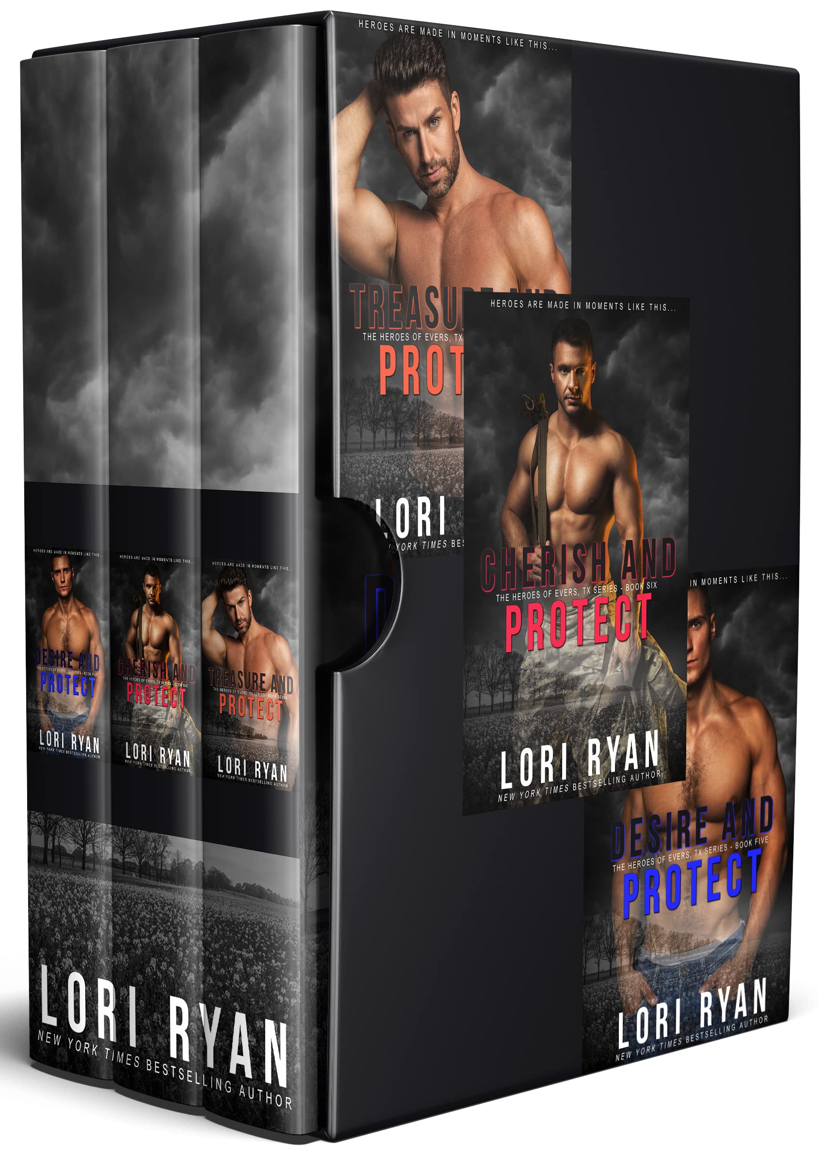 Heroes of Evers, Texas, Books 5 - 7: Desire and Protect, Cherish and Protect, Treasure and Protect (Heroes of Evers, TX Book 9)