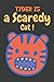 Tiger is a scaredy Cat: Composition Notebook Diary Journal For Kid Student Teenage Cute tiger cat Pattern Interior, 6" x 9" 121 Pages Lined
