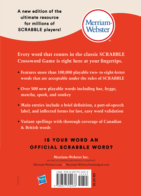 The Official SCRABBLE® Players Dictionary, Seventh Ed., Newest Edition, 2023 Copyright, (Jacketed Hardcover)